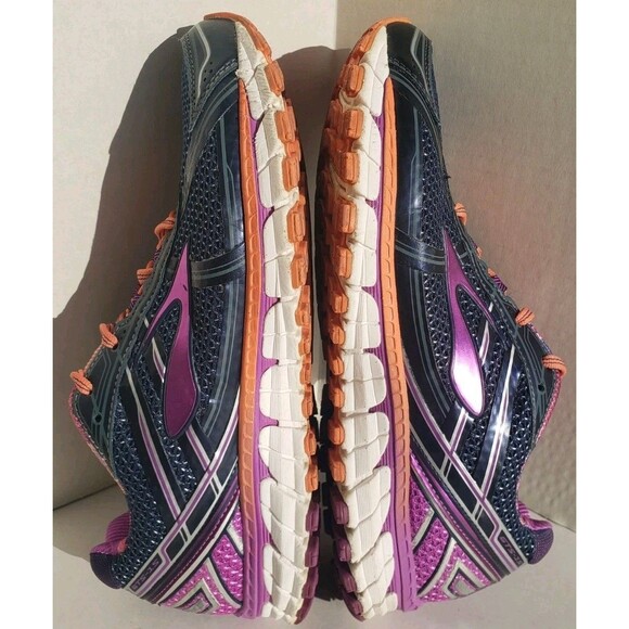 Brooks Adrenaline GTS 15 Running Shoes Purple Orange Blue Womens Sz 11 Athletic - Picture 4 of 12